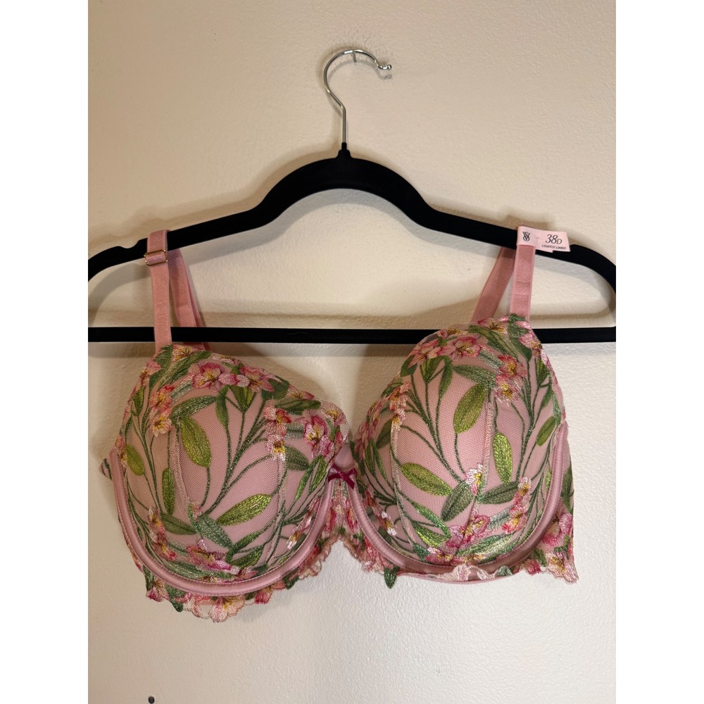 Victoria's Secret Dream Angels Wicked Floral Lightly Lined Demi Bra Size 38D NWT